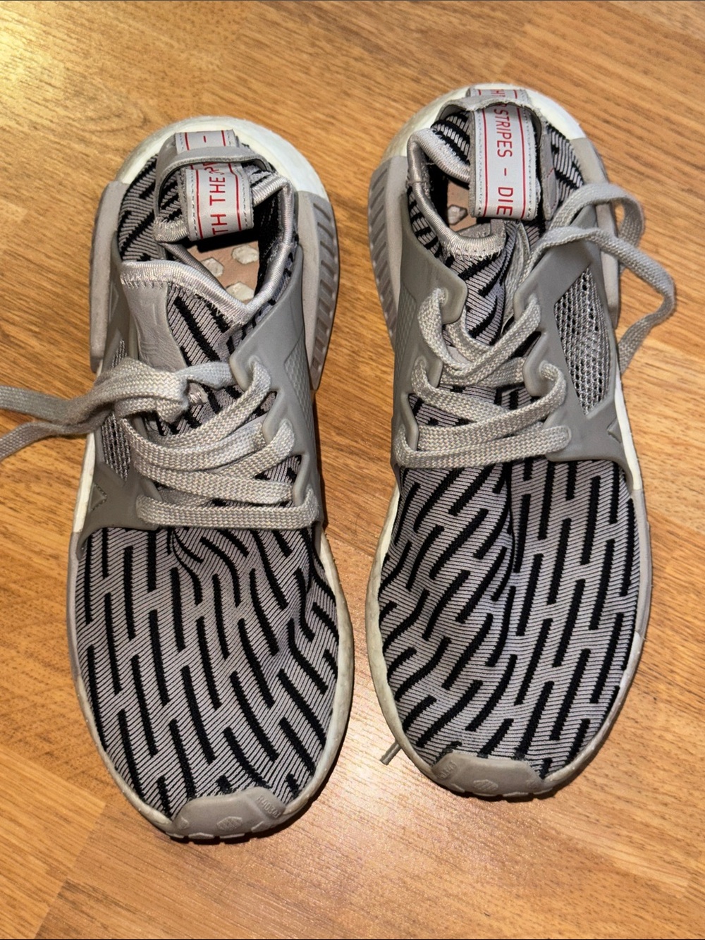 Women’s  Grey Patterned Adidas’s Athletic Sneakers